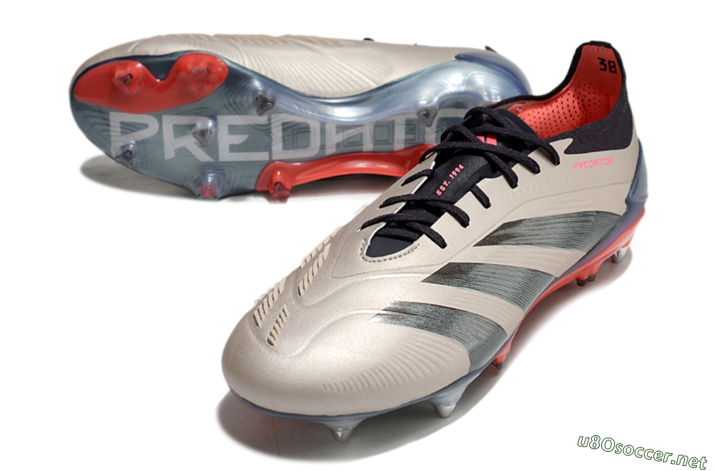 Men's Adidas Predator 24 Elite SG Football Boots - Gold/Blue/Red 3