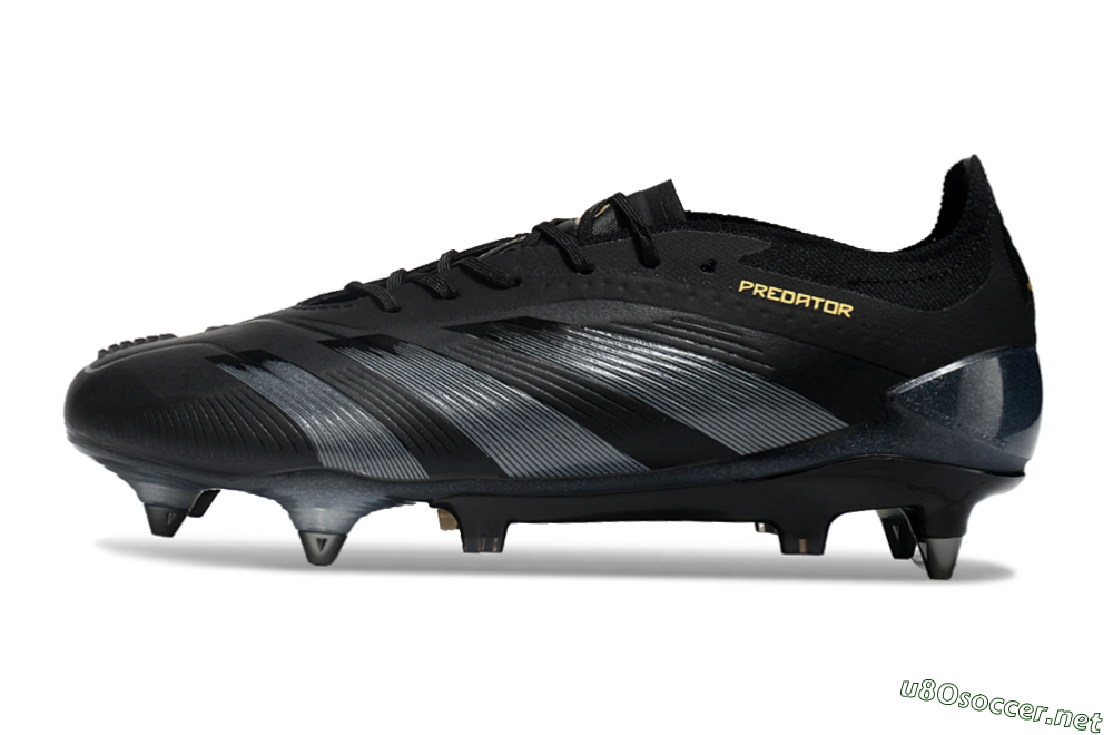 Men's Adidas Predator 24 Elite SG Football Boots - Black/Silver/Gold 2