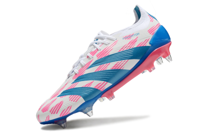 Men's Adidas Predator 24 Elite SG Football Boots - White/Pink/Blue