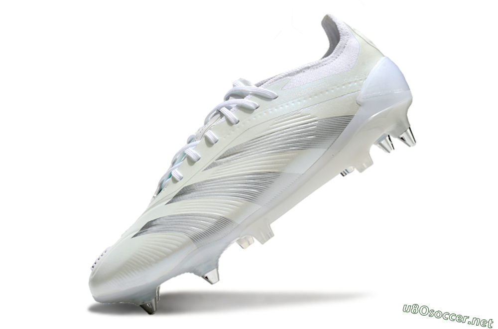 Men's Adidas Predator 24 Elite SG Football Boots - Beige/White/Silver 5