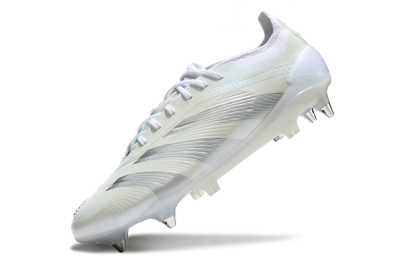 Men's Adidas Predator 24 Elite SG Football Boots - Beige/White/Silver