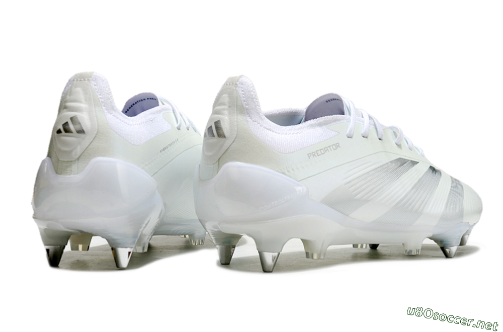 Men's Adidas Predator 24 Elite SG Football Boots - Beige/White/Silver 6