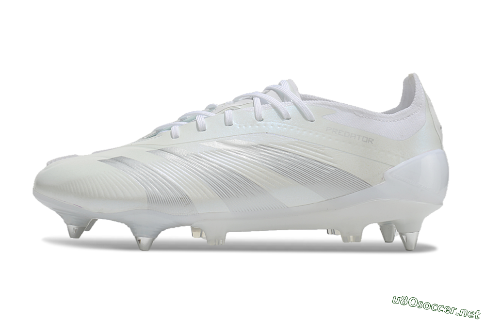 Men's Adidas Predator 24 Elite SG Football Boots - Beige/White/Silver 0