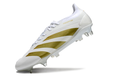 Men's Adidas Predator 24 Elite SG Football Boots - Beige/White/Gold