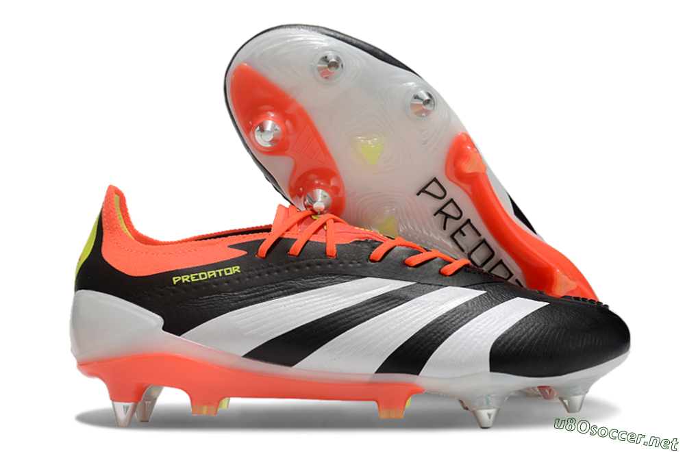 Men's Adidas Predator 24 Elite SG Football Boots - Black/White/Red 2