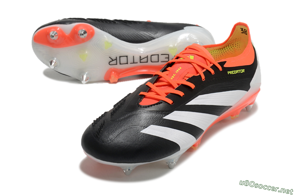 Men's Adidas Predator 24 Elite SG Football Boots - Black/White/Red 3
