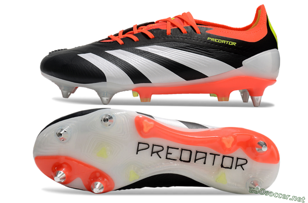 Men's Adidas Predator 24 Elite SG Football Boots - Black/White/Red 1