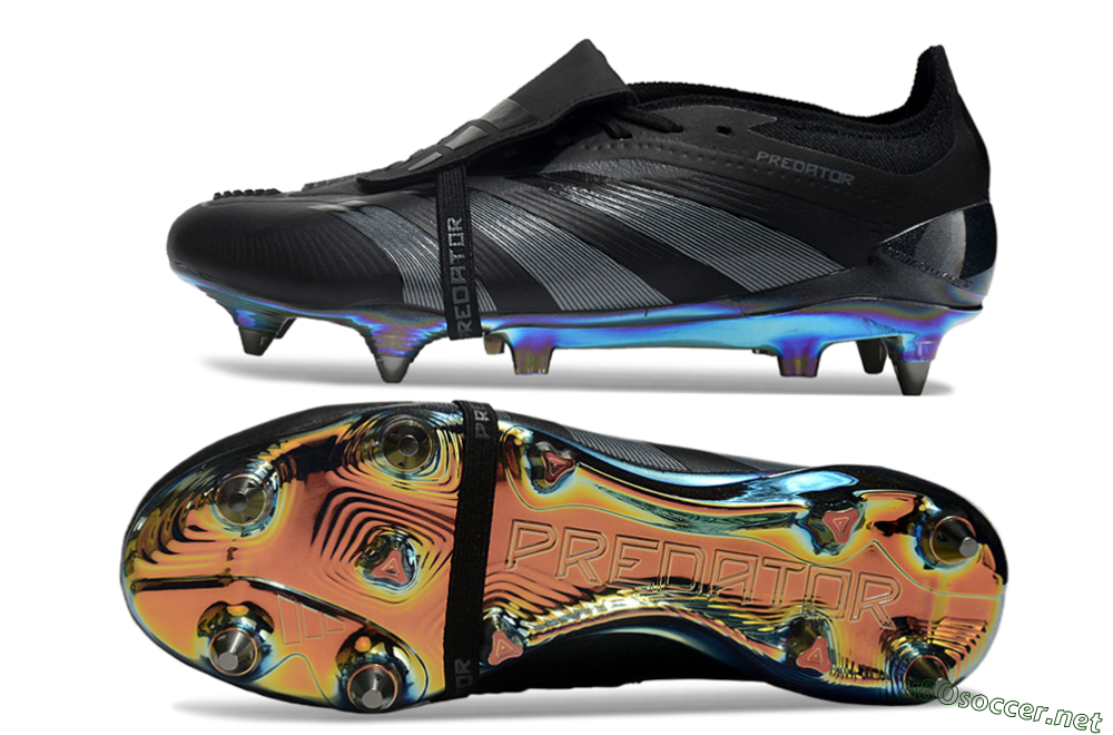 Men's Adidas Predator Elite Foldover Tongue SG Football Boots - Black/Silver/Gold 1