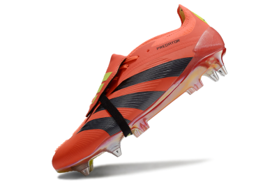 Men's Adidas Predator Elite Foldover Tongue SG Football Boots - Red/Black/Yellow
