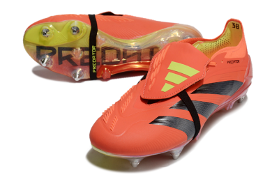 Men's Adidas Predator Elite Foldover Tongue SG Football Boots - Red/Black/Yellow