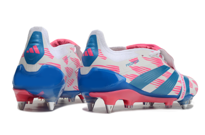 Men's Adidas Predator Elite Foldover Tongue SG Football Boots - White/Pink/Blue