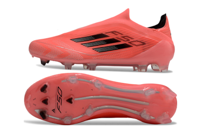 Men's Adidas F50 Elite Laceless FG Football Boots - Red/Black