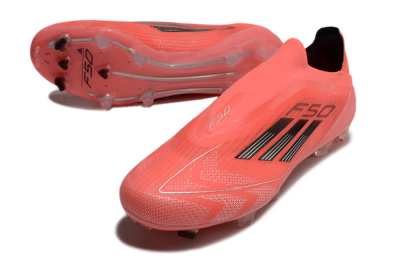 Men's Adidas F50 Elite Laceless FG Football Boots - Red/Black