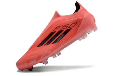 Men's Adidas F50 Elite Laceless FG Football Boots - Red/Black