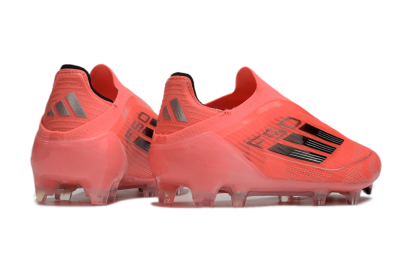 Men's Adidas F50 Elite Laceless FG Football Boots - Red/Black