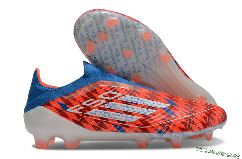 Men's Adidas F50 Elite Laceless FG Football Boots - Red/White/Blue 2
