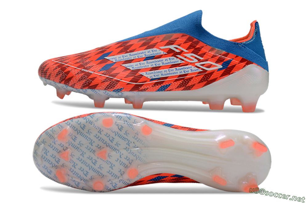 Men's Adidas F50 Elite Laceless FG Football Boots - Red/White/Blue 1