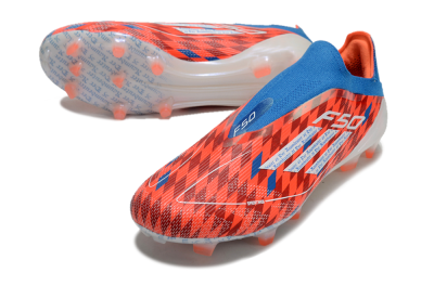 Men's Adidas F50 Elite Laceless FG Football Boots - Red/White/Blue