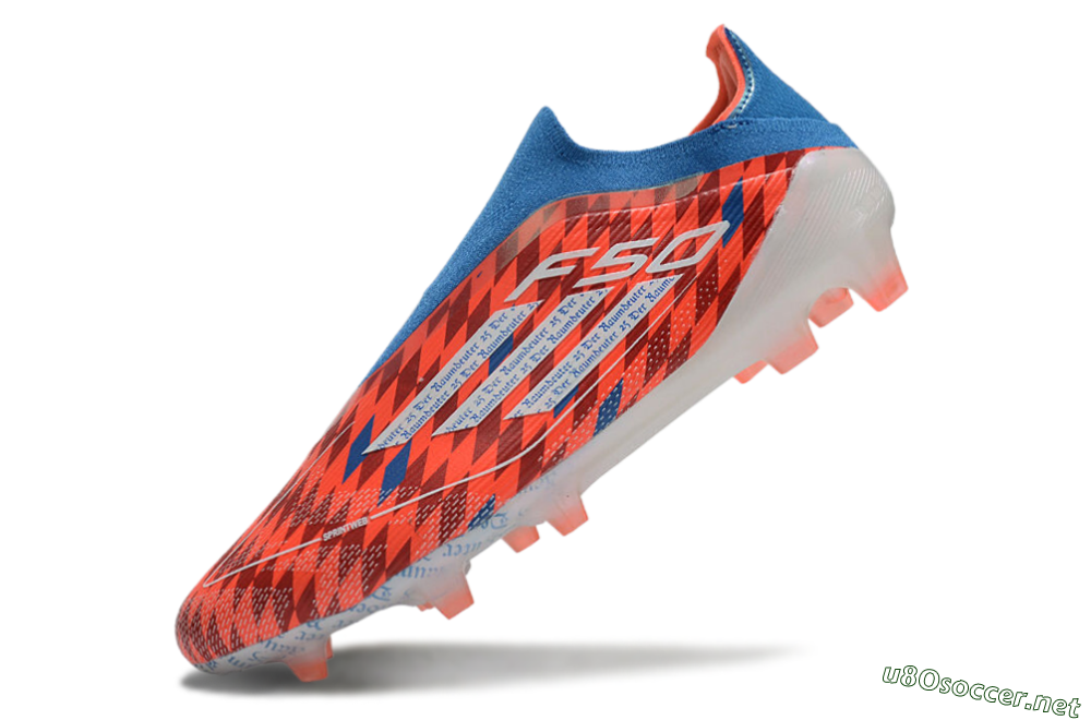 Men's Adidas F50 Elite Laceless FG Football Boots - Red/White/Blue 5