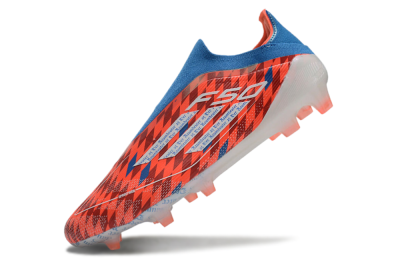 Men's Adidas F50 Elite Laceless FG Football Boots - Red/White/Blue
