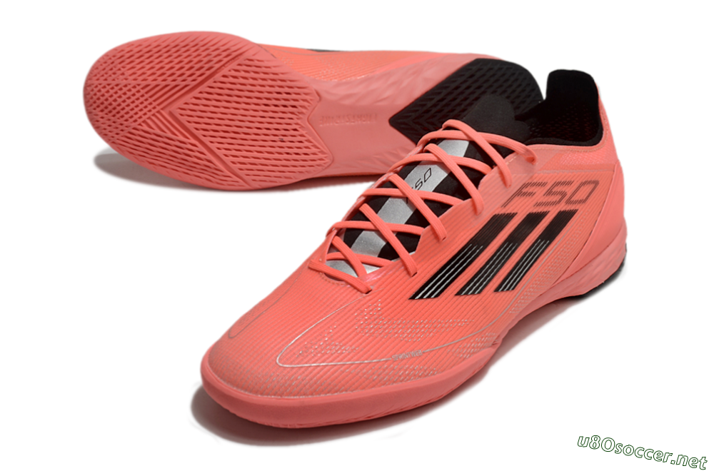 Men's Adidas F50 Pro IC Football Shoes - Red/Black 3