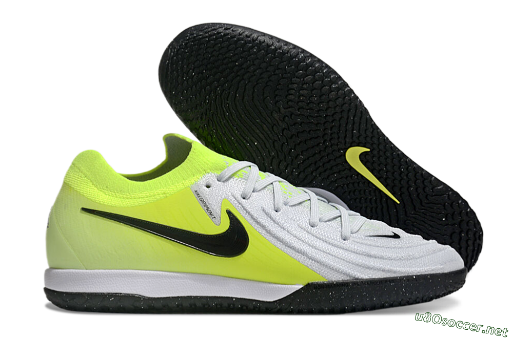 Men's Nike Phantom GX 2 Elite IC Football Shoes - Grey/Black/Yellow 2