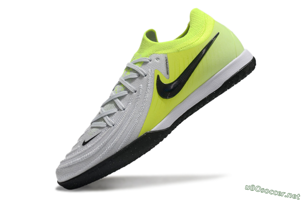 Men's Nike Phantom GX 2 Elite IC Football Shoes - Grey/Black/Yellow 5