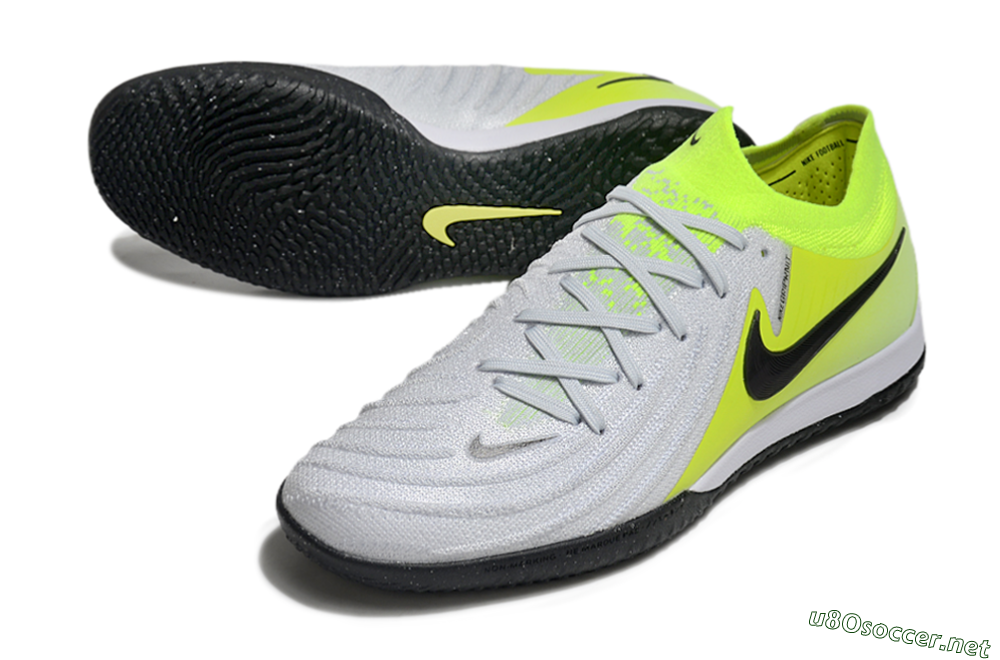 Men's Nike Phantom GX 2 Elite IC Football Shoes - Grey/Black/Yellow 3