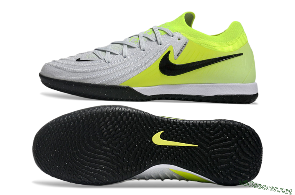 Men's Nike Phantom GX 2 Elite IC Football Shoes - Grey/Black/Yellow 1