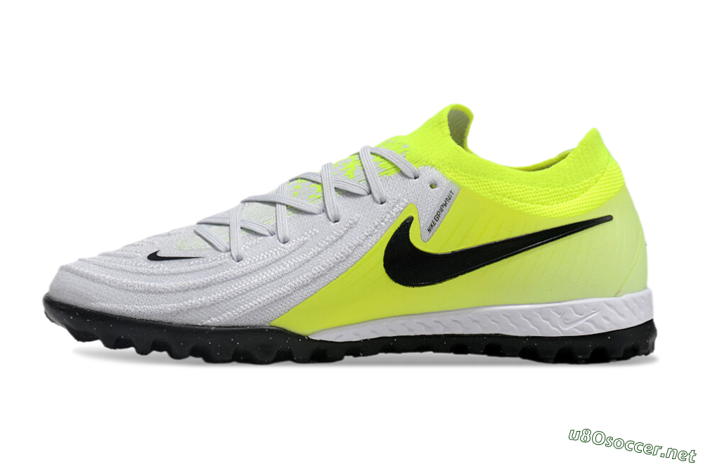 Men's Nike Phantom GX 2 Elite TF Football Shoes - Grey/Black/Yellow 0