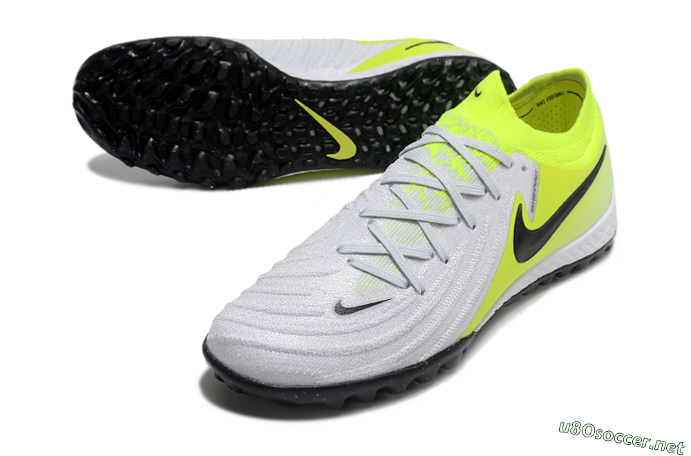 Men's Nike Phantom GX 2 Elite TF Football Shoes - Grey/Black/Yellow 3