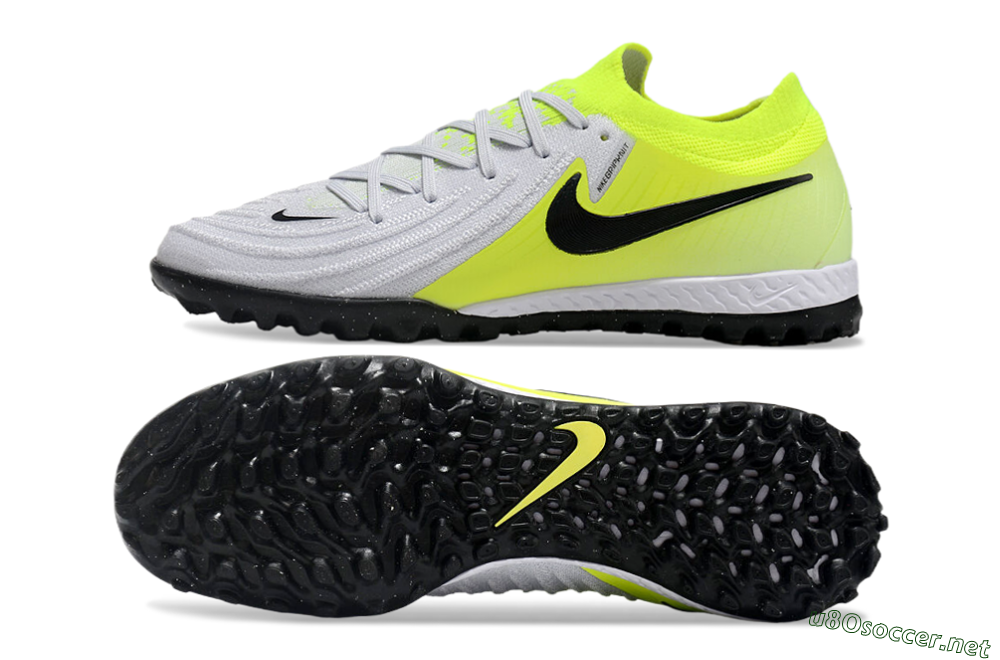 Men's Nike Phantom GX 2 Elite TF Football Shoes - Grey/Black/Yellow 1