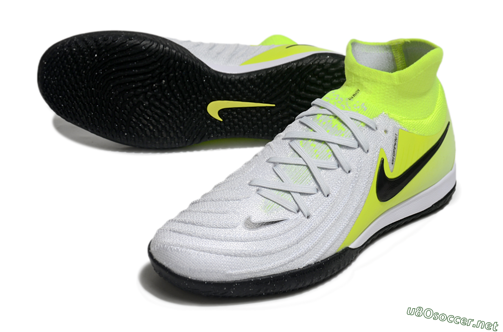 Men's Nike Phantom Luna Elite NU IC Football Shoes - Grey/Yellow/Black 3