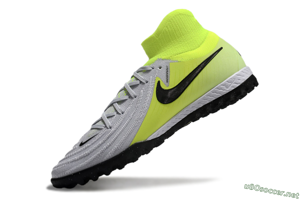 Men's Nike Phantom Luna Elite NU TF Football Shoes - Grey/Yellow/Black 5