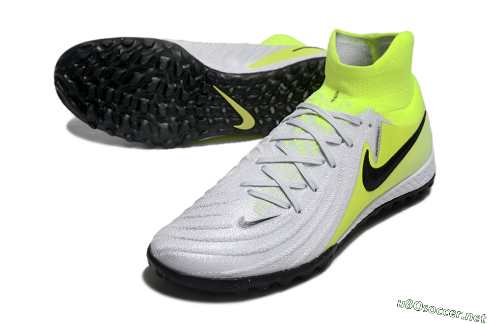 Men's Nike Phantom Luna Elite NU TF Football Shoes - Grey/Yellow/Black 3
