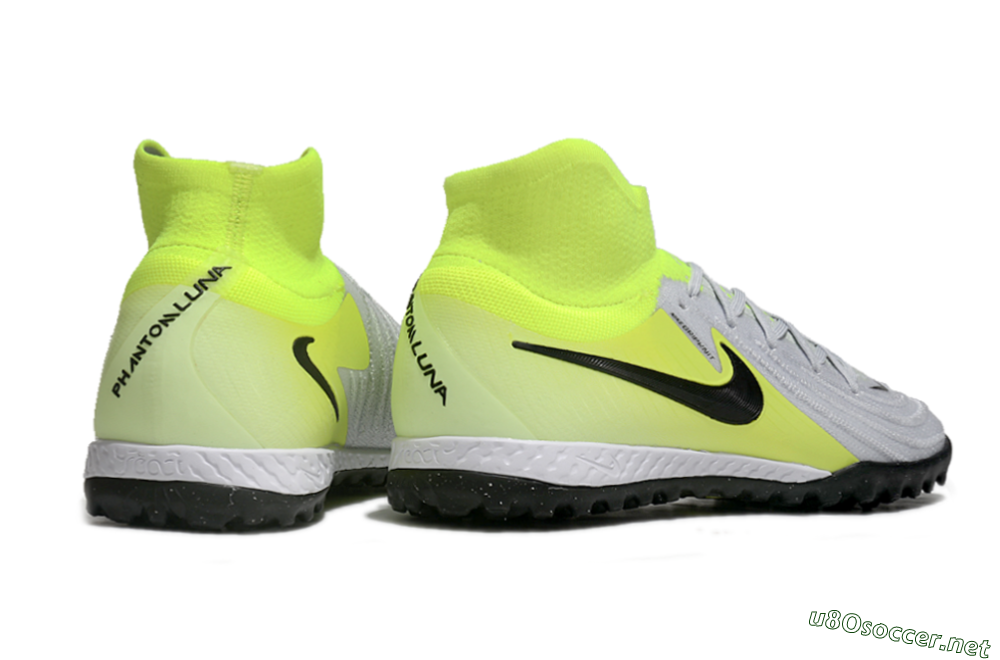 Men's Nike Phantom Luna Elite NU TF Football Shoes - Grey/Yellow/Black 6