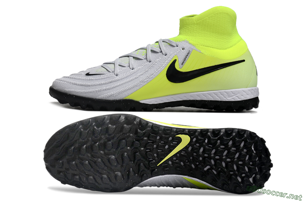 Men's Nike Phantom Luna Elite NU TF Football Shoes - Grey/Yellow/Black 1