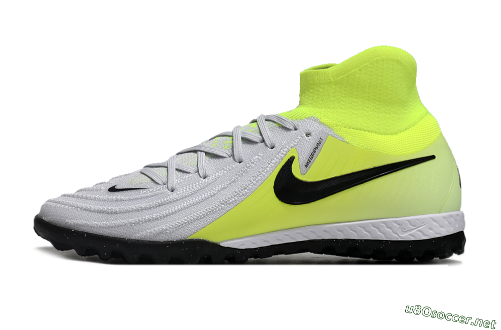 Men's Nike Phantom Luna Elite NU TF Football Shoes - Grey/Yellow/Black 0