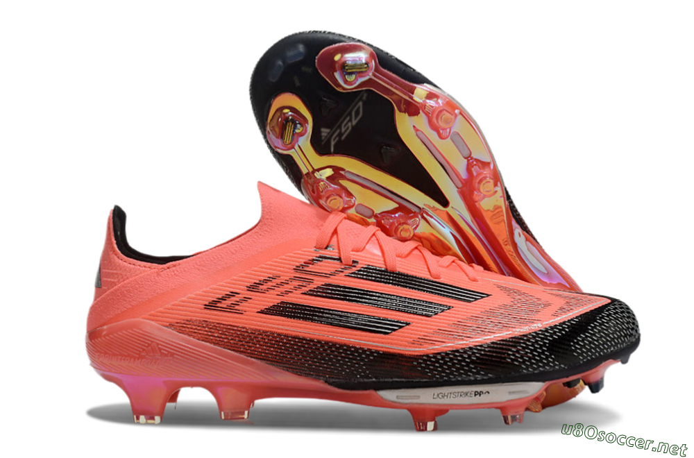 Men's Adidas F50+ Lightstrike Pro FG Football Boots - Red/Black 2