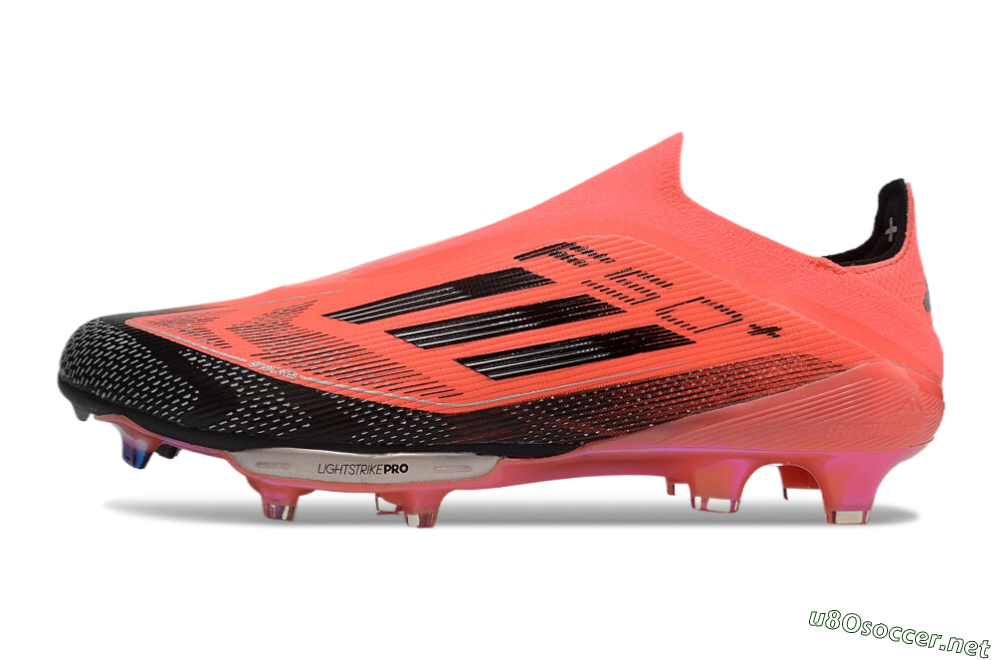 Unisex Adidas F50+ Lightstrike Pro Laceless FG Football Boots - Red/Black/Silver 0