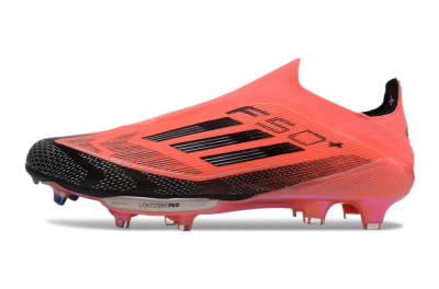 Unisex Adidas F50+ Lightstrike Pro Laceless FG Football Boots - Red/Black/Silver