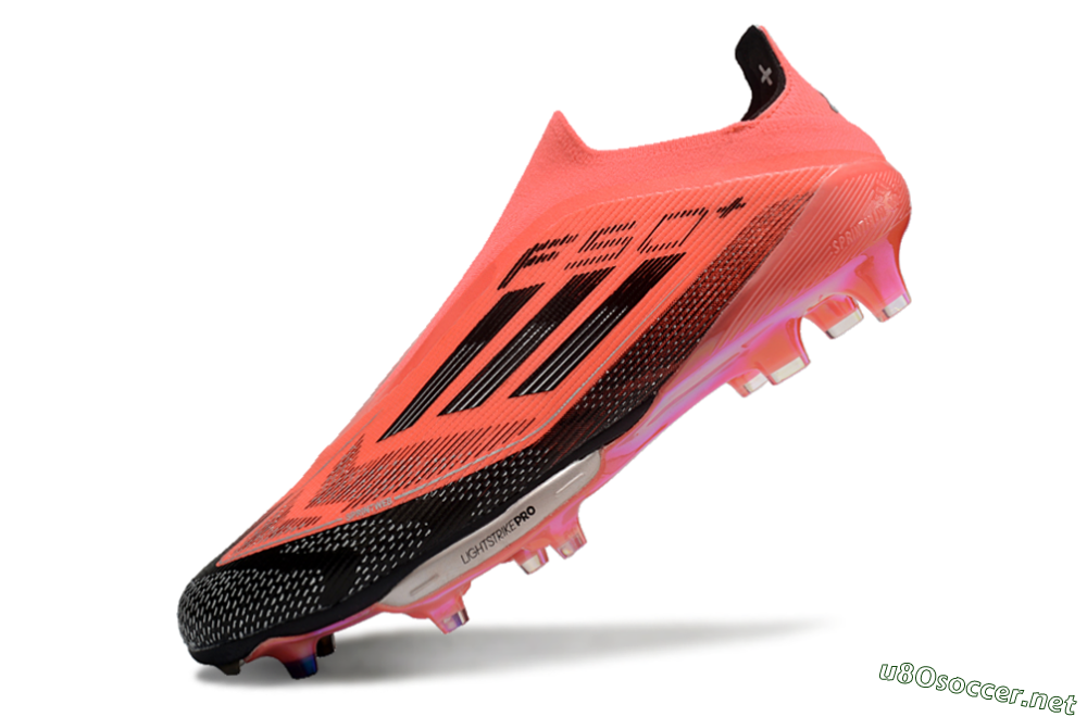 Unisex Adidas F50+ Lightstrike Pro Laceless FG Football Boots - Red/Black/Silver 4