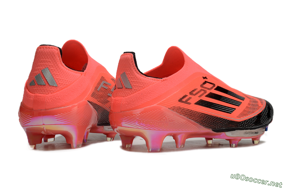 Unisex Adidas F50+ Lightstrike Pro Laceless FG Football Boots - Red/Black/Silver 6
