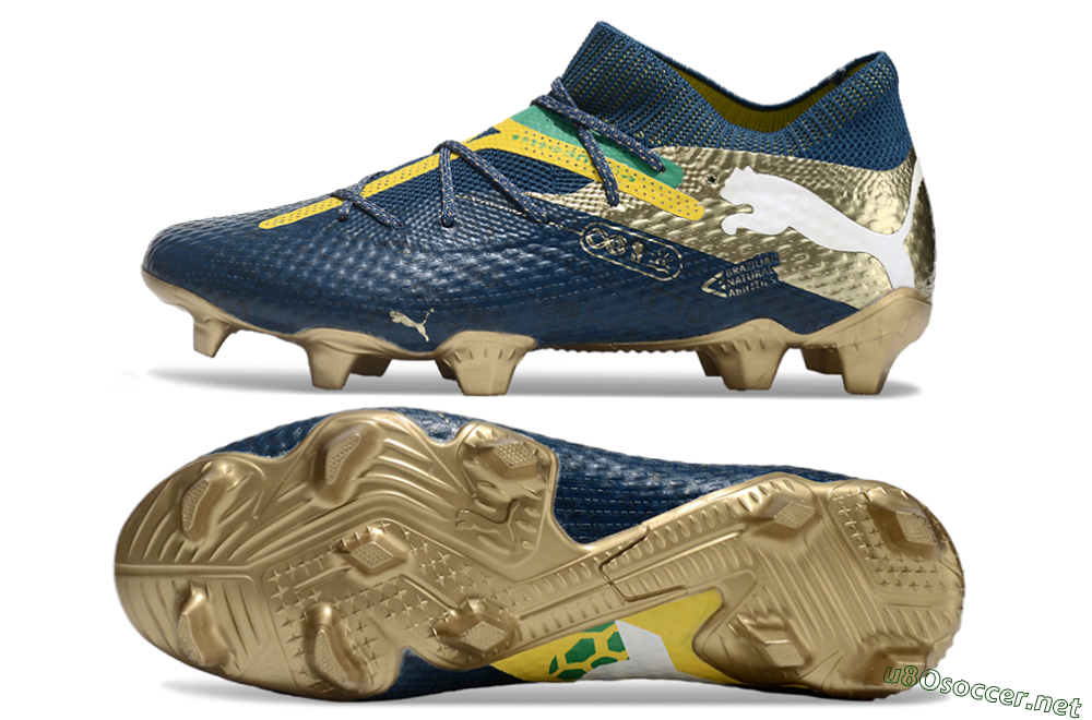 Men's Puma x Neymar Future 7 Ultimate bna FG Football Boots - Blue/Yellow/Green 1