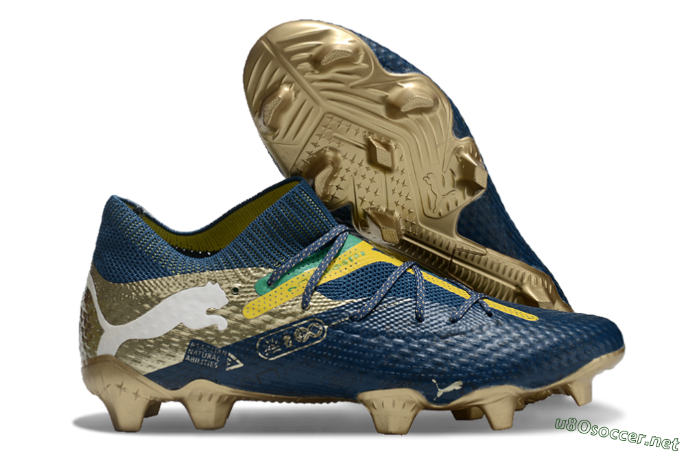 Men's Puma x Neymar Future 7 Ultimate bna FG Football Boots - Blue/Yellow/Green 2