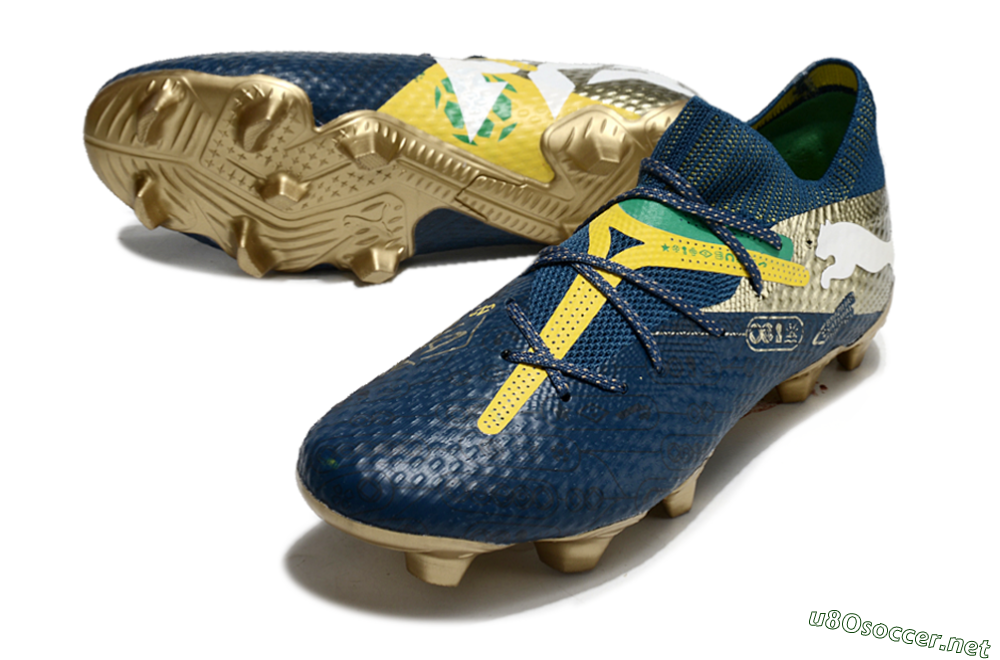 Men's Puma x Neymar Future 7 Ultimate bna FG Football Boots - Blue/Yellow/Green 3