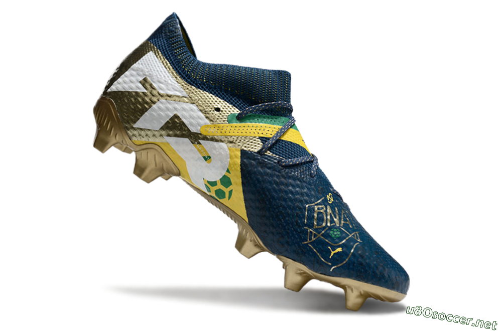 Men's Puma x Neymar Future 7 Ultimate bna FG Football Boots - Blue/Yellow/Green 4