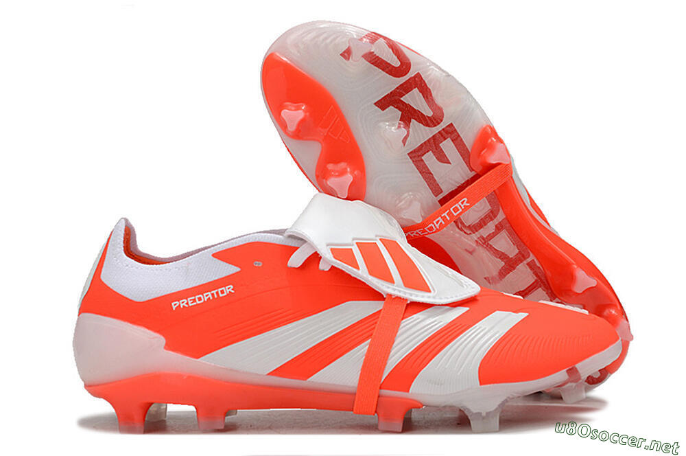 Men's Adidas Predator Elite Foldover Tongue FG Football Boots - Red/White 2