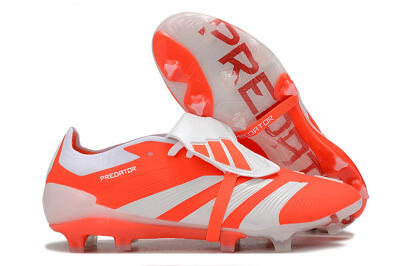 Men's Adidas Predator Elite Foldover Tongue FG Football Boots - Red/White