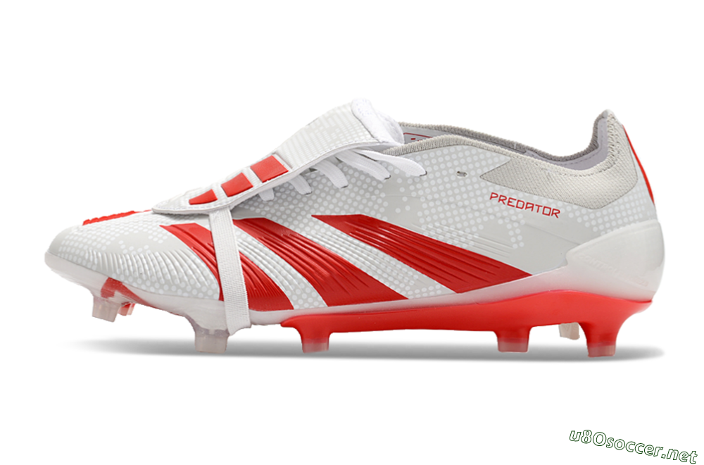 Men's Adidas Predator Elite Foldover Tongue FG Football Boots - Beige/Red/White 0